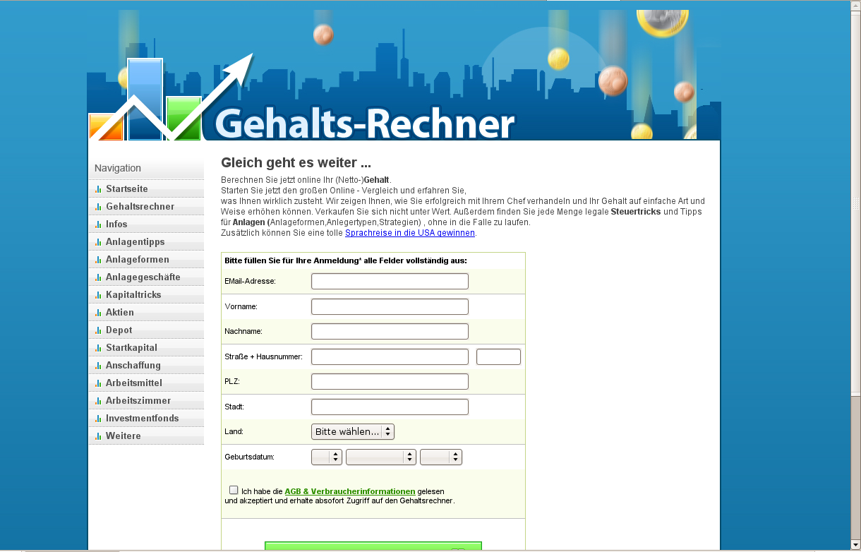 mein-gehaltsrechner-Anmeldung Online Content Ltd.